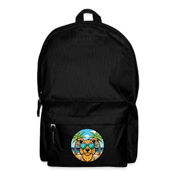 Hovawart Hunderasse Cartoon Sonnenbrille Strand - Rucksack - Schwarz - Vorne
