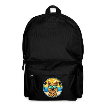 Griffon Nivernais Dog Breed Cartoon Sunglass Beach - Backpack - black - Front