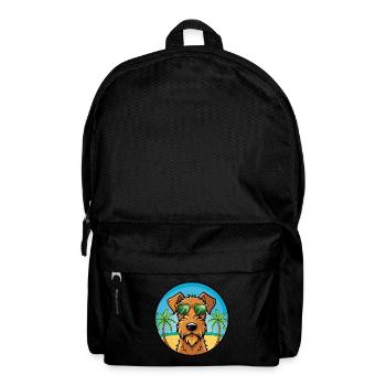 Irish Terrier Dog Breed Cartoon Sunglasses Beach - Backpack - black - Front