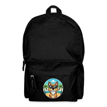 Karakachan Chien Race Dessin Animé Lunettes De Soleil Plage - Sac à dos - noir - Devant