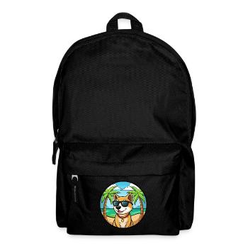 Laufhund Hunderasse Cartoon Sonnenbrille Strand - Rucksack - Schwarz - Vorne