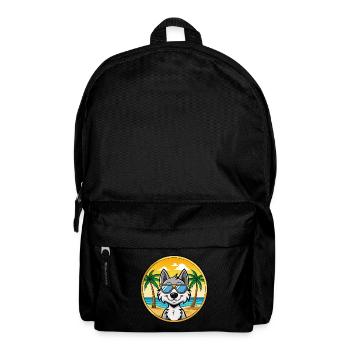 Kunming Wolfdog Rasse Cartoon Sonnenbrille Strand - Rucksack - Schwarz - Vorne