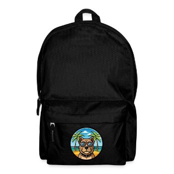 Mallorca Mastiff Dog Breed Cartoon Sunglass Beach - Backpack - black - Front