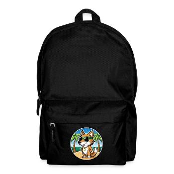 Italien Volpino Chien Race Dessin Animé Lunettes De Soleil Plage - Sac à dos - noir - Devant