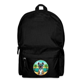 Deutsche Dogge Hunderasse Cartoon Sonnenbrille Strand - Rucksack - Schwarz - Vorne