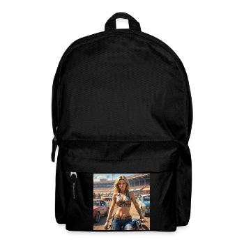 Rennsport Rebellin Denim Outfit - Rucksack - Schwarz - Vorne