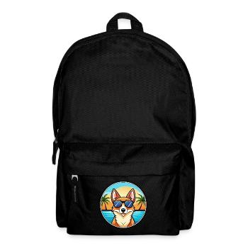 Norwegische Lundehund Hunderasse Cartoon Sonnenbrille - Rucksack - Schwarz - Vorne