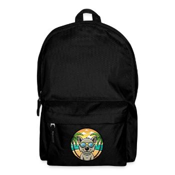 Pumi Hunderasse Cartoon Sonnenbrille Strand - Rucksack - Schwarz - Vorne