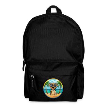 Pointer Dog Breed Cartoon Sunglasses Beach - Backpack - black - Front