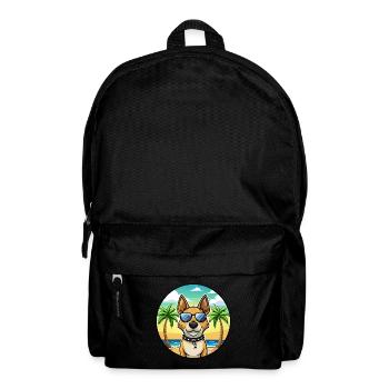 Bétail portugais Chien Race Dessin Animé Lunettes De Soleil Plage - Sac à dos - noir - Devant