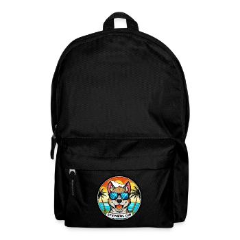 Stephens Cur Dog Breed Cartoon Sunglasses Beach - Backpack - black - Front