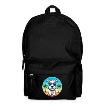 Sealyham Terrier Dog Breed Cartoon Sunglass Beach - Backpack - black - Front