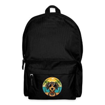 Drahthaardackel Hunderasse Cartoon Sonnenbrille - Rucksack - Schwarz - Vorne
