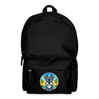 Standard Schnauzer Hunderasse Cartoon Sonnenbrille - Rucksack - Schwarz - Vorne