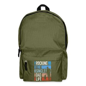 Alleinstehend Beziehungsstatus Humor - Rucksack - Olivgrün - Vorne