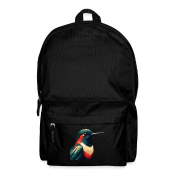 Kolibri Zeichentrickfigur Buntes Haustier Tier - Rucksack - Schwarz - Vorne