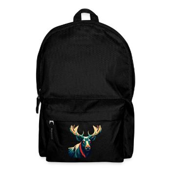 Elch Zeichentrickfigur Buntes Haustier Tier - Rucksack - Schwarz - Vorne