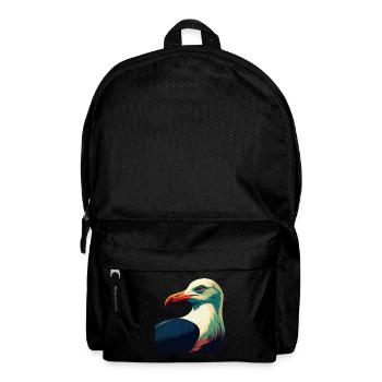 Möwe Zeichentrickfigur Buntes Haustier Tier - Rucksack - Schwarz - Vorne