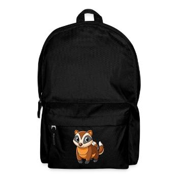 Blaireau Mascotte mignonne Personnage de dessin animé Kawaii - Sac à dos - noir - Devant