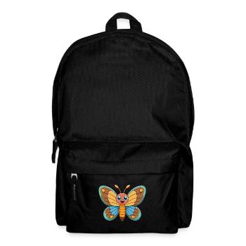 Papillon Mignon Mascotte Personnage De Dessin Animé Kawaii - Sac à dos - noir - Devant