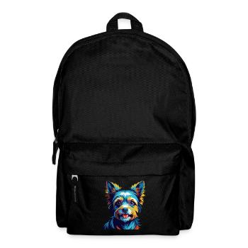 Biewer Terrier Dog Breed Colorful Cartoon Kawaii - Backpack - black - Front