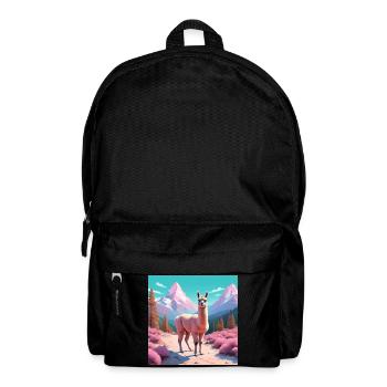 Llama in the mountains - Backpack - black - Front