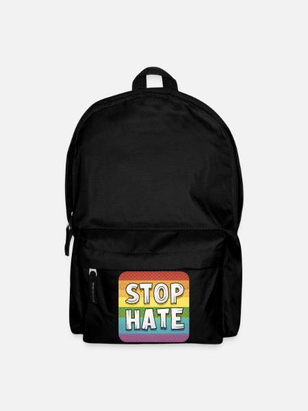 LGBTQ Stop Hate - Rucksack - Schwarz