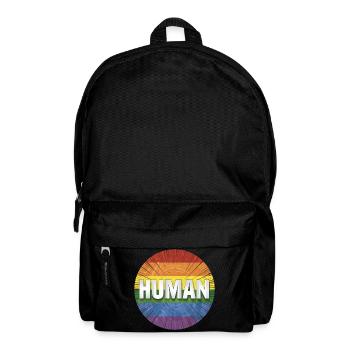 LGBTQ Human - Rucksack - Schwarz - Vorne