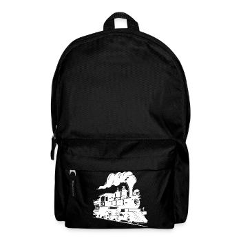 Dampflokomotive Grafik - Rucksack - Schwarz - Vorne