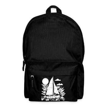 Segeln Comic Look - Rucksack - Schwarz - Vorne