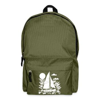 Segeln Comic Look - Rucksack - Olivgrün - Vorne