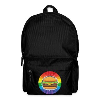 LGBTQ Hamburger - Rucksack - Schwarz - Vorne