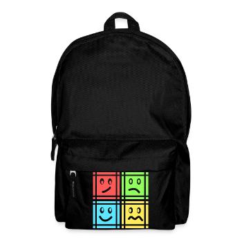 Geometrische Muster - Rucksack - Schwarz - Vorne