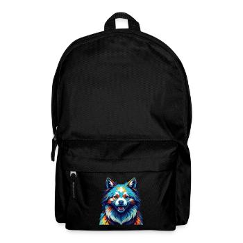 Esquimau américain Chien Race Coloré Dessin animé Kawaii - Sac à dos - noir - Devant