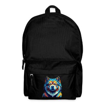 Chow Chow Hund Rasse Bunt Karikatur Kawaii - Rucksack - Schwarz - Vorne