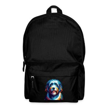 Vieux chien de berger anglais race coloré dessin animé Kawaii - Sac à dos - noir - Devant