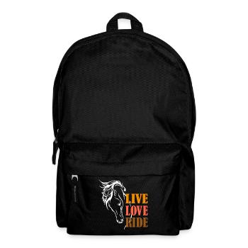 Live Love Ride - Rucksack - Schwarz - Vorne