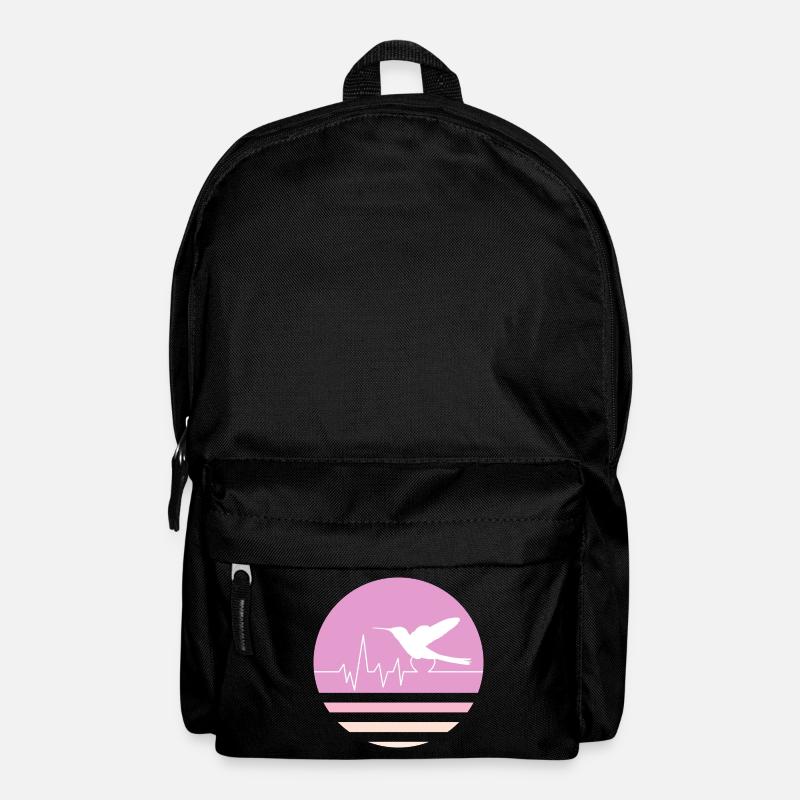 Pastellrosa Kolibri - Rucksack - Schwarz