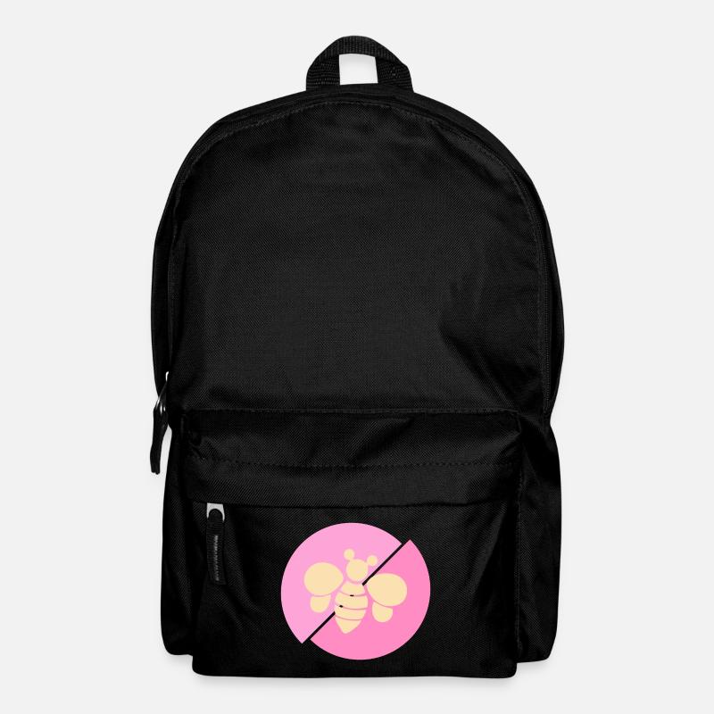 Pastellrosa Kontrastbiene - Rucksack - Schwarz