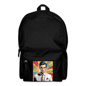 Portrait Pop Art Élégant - Sac à dos - noir - Devant