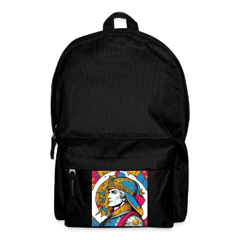 Figure Historique Médieval en Style PopArt - Sac à dos - noir - Devant