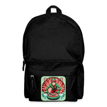 Weihnachtself Curling - Rucksack - Schwarz - Vorne