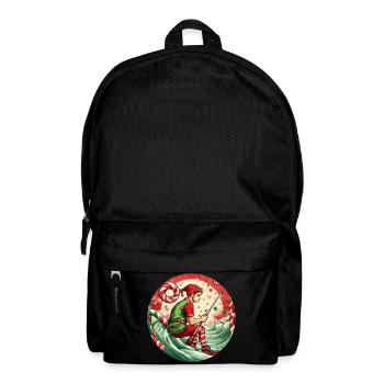 Pêche aux elfes de Noël - Sac à dos - noir - Devant