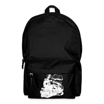 Lokomotive Grafik - Rucksack - Schwarz - Vorne