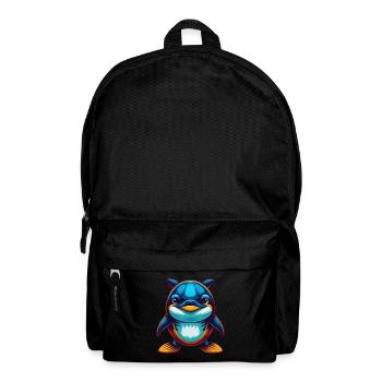 Orca Bunte Kawaii Cartoon Figur Clipart - Rucksack - Schwarz - Vorne
