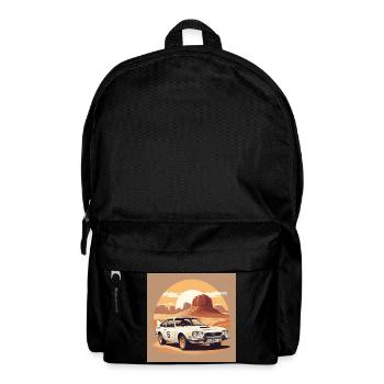 Voiture de Rally dans le Désert - Sac à dos - noir - Devant