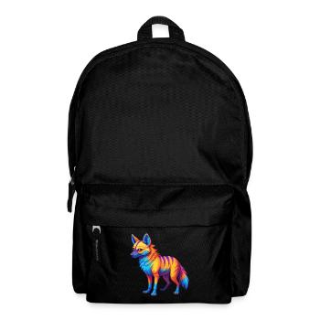 Aardwolf Bunte Kawaii Cartoon Figur Clipart - Rucksack - Schwarz - Vorne