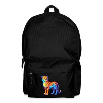 Cheetah Colorful Kawaii Cartoon Character Clipart - Backpack - black - Front