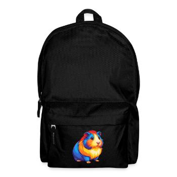 Cochon d’Inde Coloré Kawaii Dessin animé Personnage Animal de compagnie - Sac à dos - noir - Devant