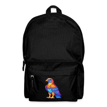 Hawk coloré Kawaii Dessin animé Personnage Clipart - Sac à dos - noir - Devant
